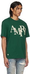 AMIRI Green Staggered T-Shirt