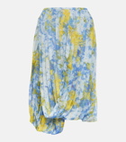 Dries Van Noten - Floral-printed chiffon midi skirt