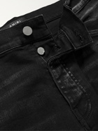 AMIRI - Skinny-Fit Distressed Printed Jeans - Black