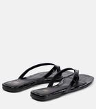 Toteme - Croc-effect leather thong sandals