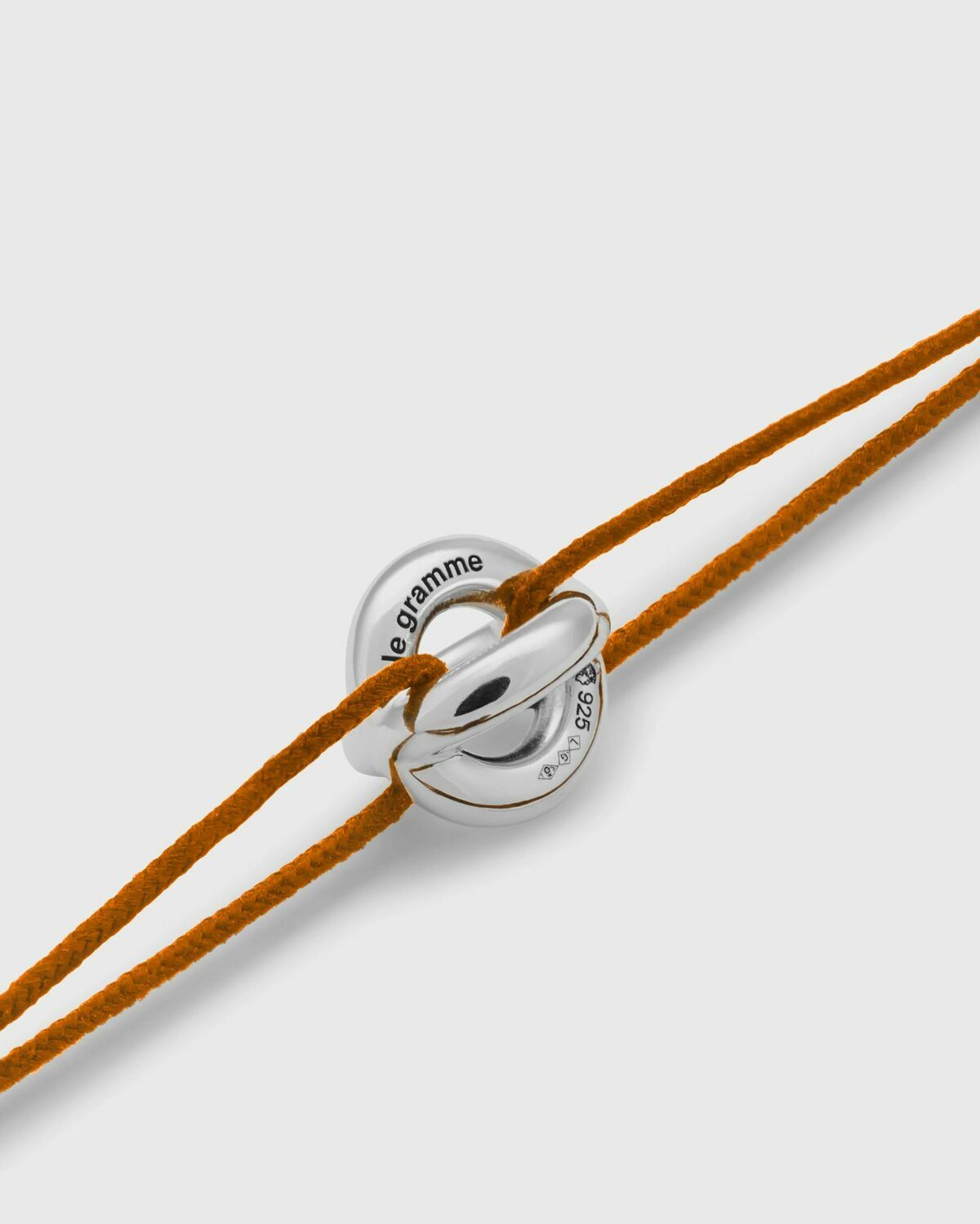 Le gramme Bracelet Cordon Entrelacs 3g orange Mens Jewellery