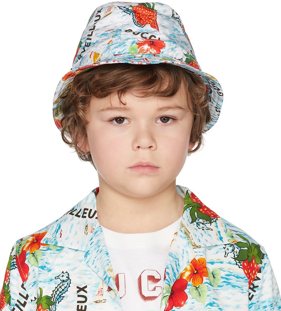 Gucci Kid Multicolor Strawberry Smoothie Bucket Hat Gucci