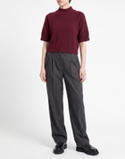 Manila Grace Womens Turtleneck in Garnet