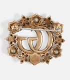 Gucci GG crystal-embellished brooch