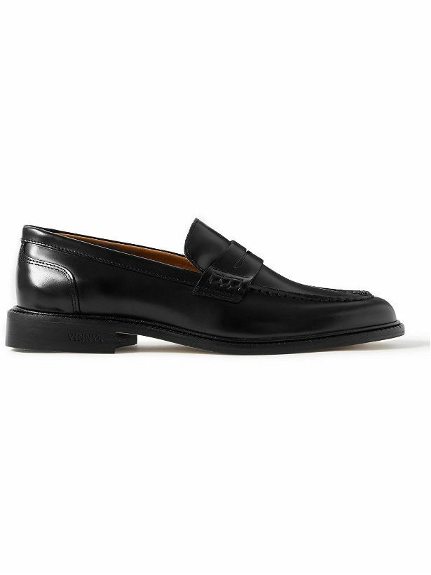 Photo: VINNY's - Townee Polished-Leather Penny Loafers - Black