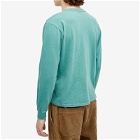 Velva Sheen Men's Long Sleeve Pigment Dyed Pocket T-Shirt in Foggy Green