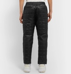 AMBUSH® - Tapered Logo-Print Quilted Coated-Cotton Track Pants - Black