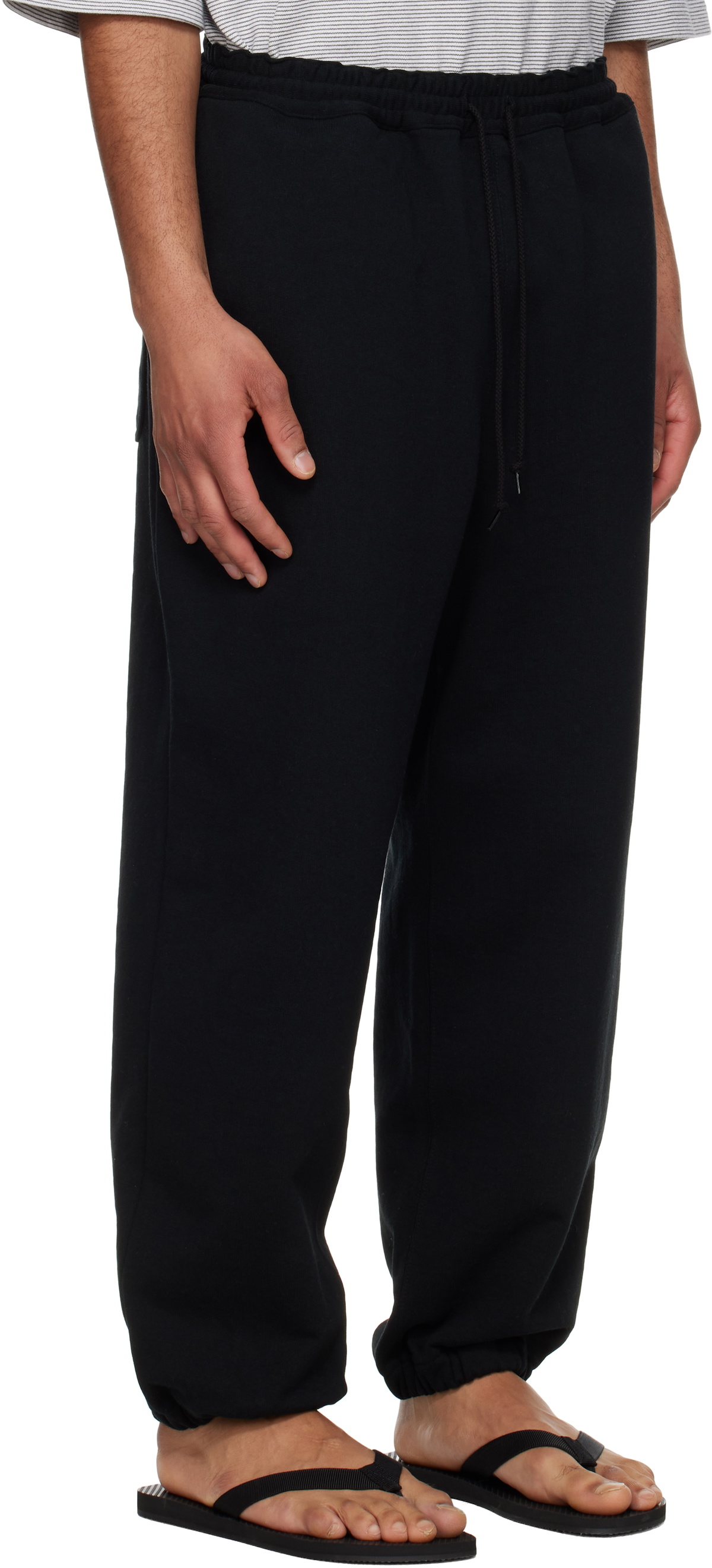 Comme des Garçons Homme Black Terry Cloth Sweatpants
