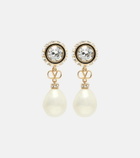 Valentino VLogo embellished drop earrings