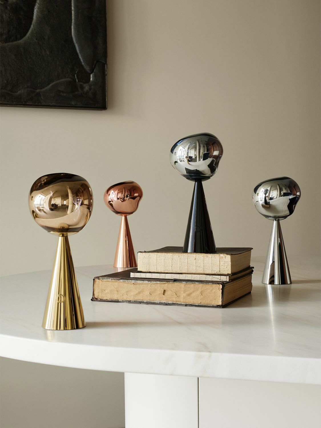 TOM DIXON Melt Portable Silver Led Table Lamp