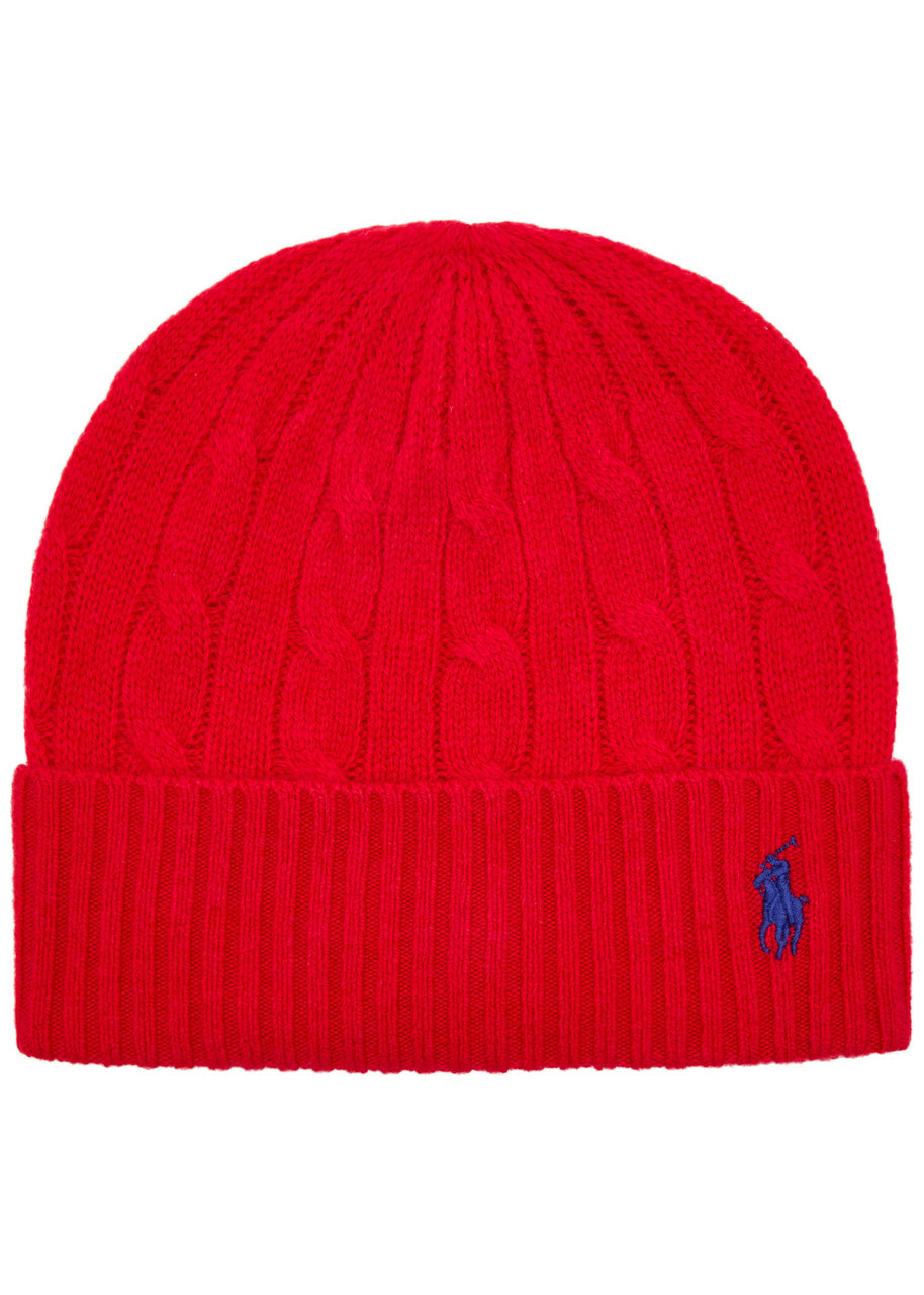 Polo Ralph Lauren Logo-embroidered Wool and Cashmere-blend Beanie - Red - One Size