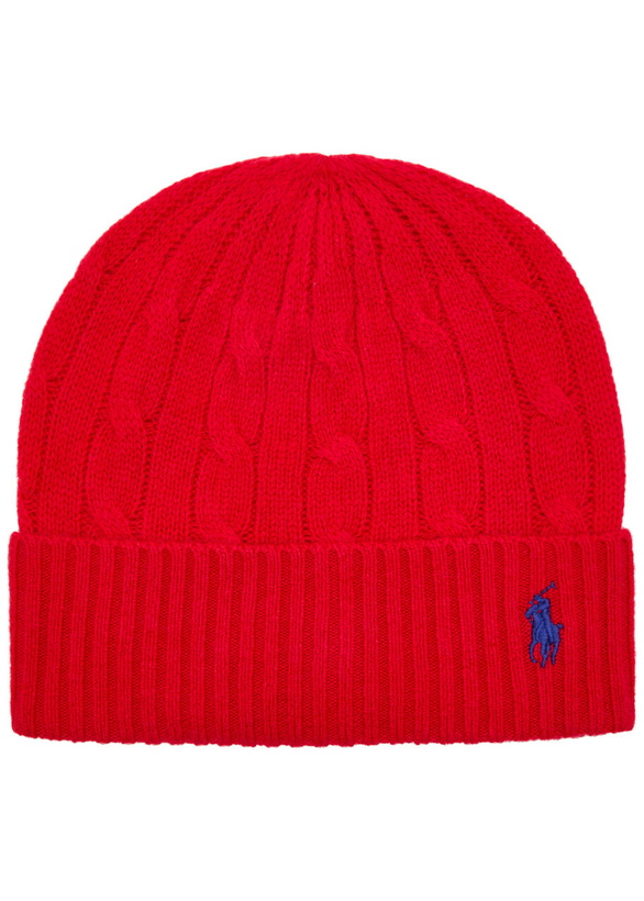 Photo: Polo Ralph Lauren Logo-embroidered Wool and Cashmere-blend Beanie - Red - One Size