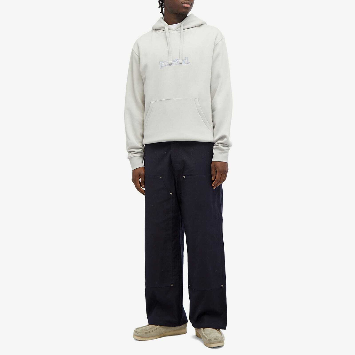 POSTAL Men's Outline Logo Hoodie in Sand