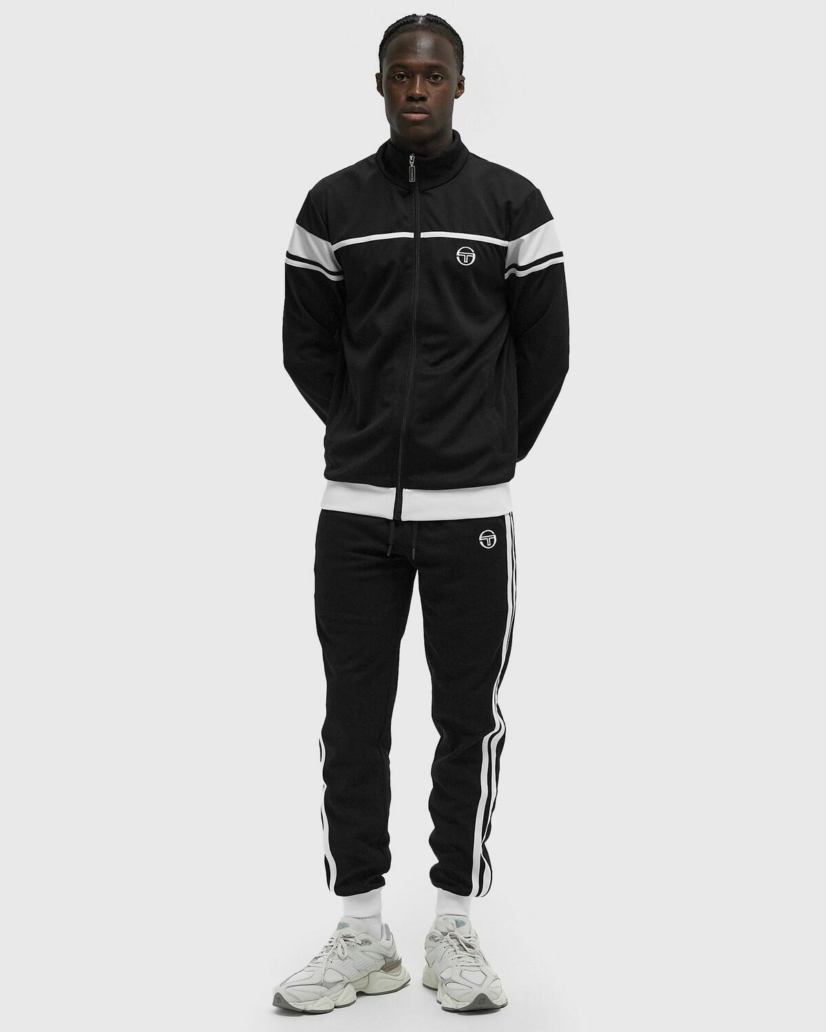 Sergio Tacchini NEW DAMARINDO TRACK TOP Black Mens Track Jacket