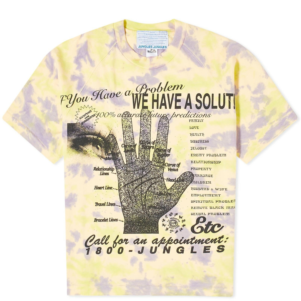 Jungles Jungles Men's Solutions Tie Dye T-Shirt in Yellow