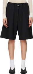 Cordera Black Embellished Bermuda Shorts