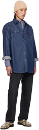 Acne Studios Blue Button-Up Denim Shirt