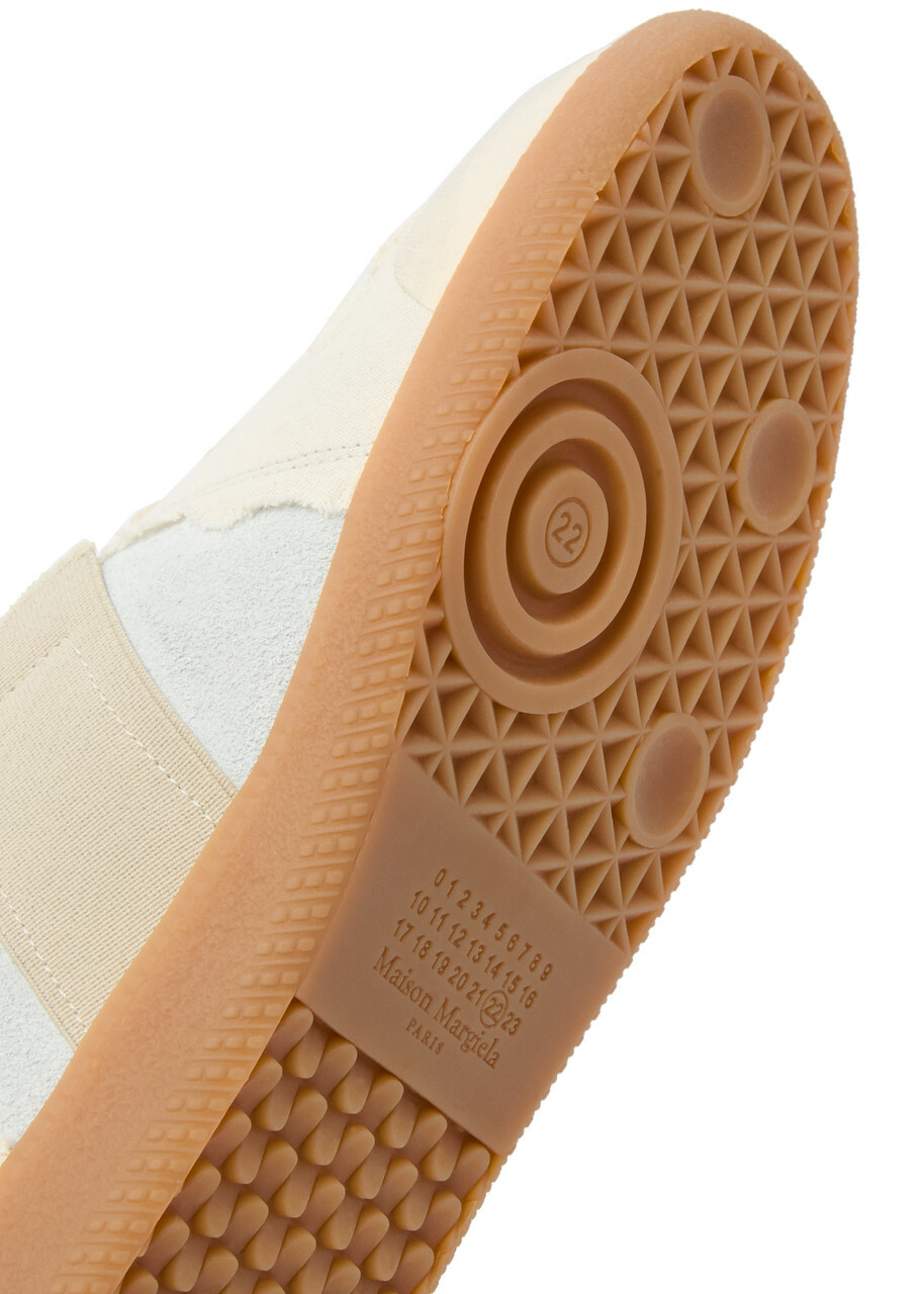 Maison Margiela Replica Panelled Canvas Sneakers Cream