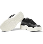 Valentino - Valentino Garavani Gumboy Suede-Trimmed Leather Sneakers - Black