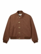 LOEWE - Logo-Appliquéd Cotton-Twill Jacket - Brown