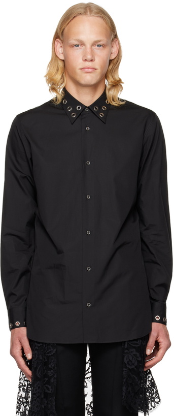 Photo: Alexander McQueen Black Eyelet Shirt