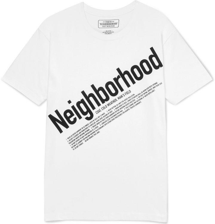Photo: Neighborhood - Logo-Print Cotton-Jersey T-Shirt - Men - White