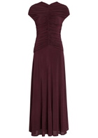 Tove Avita Ruched Stretch-jersey Midi Dress Dark Red
