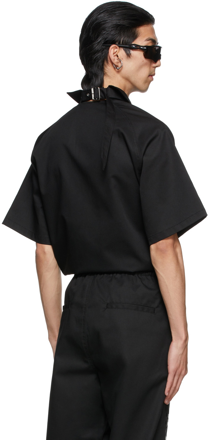 Hood by Air Black Light Canvas Short Sleeve Shirt