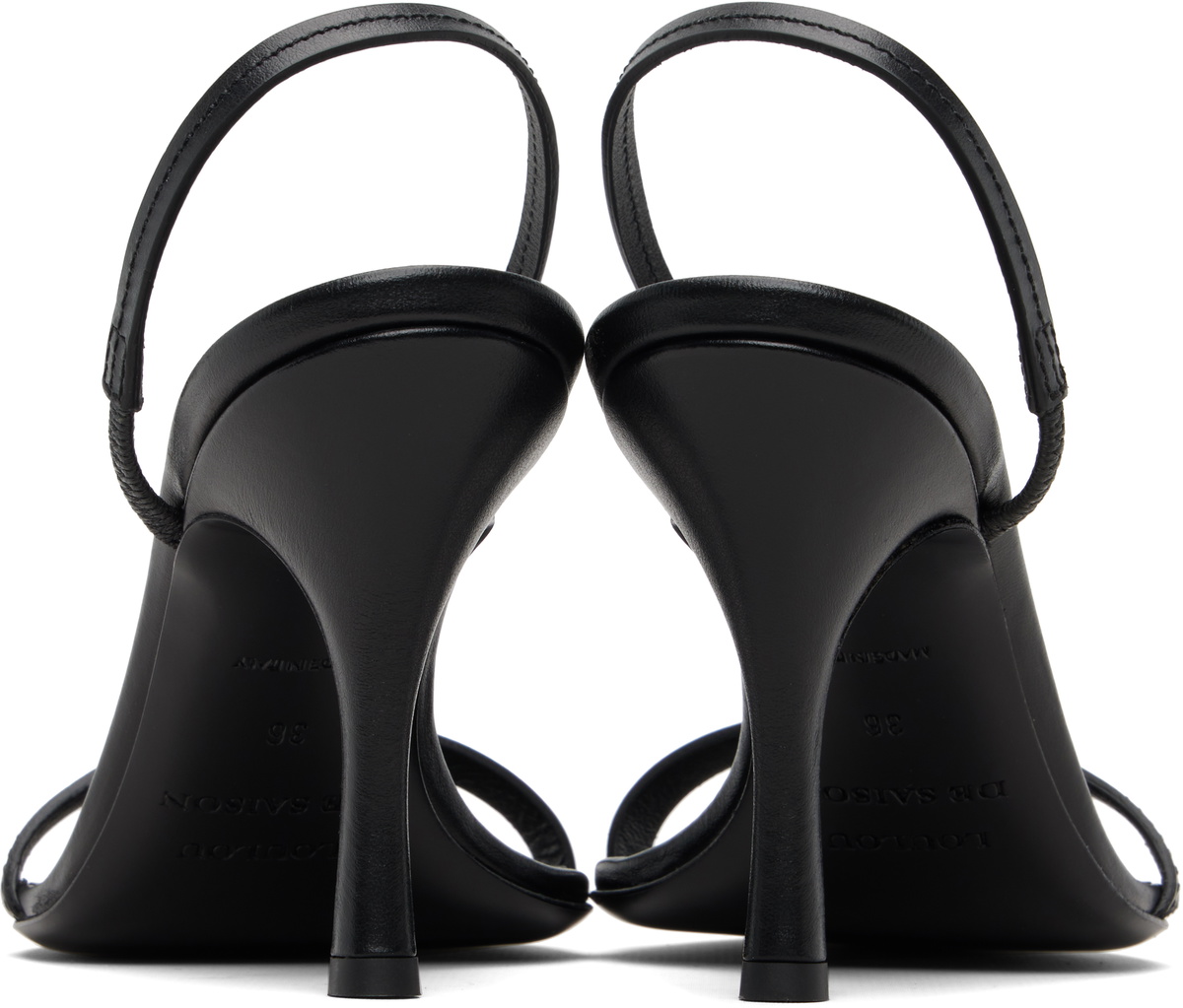 Loulou de Saison Black Arwa High Heeled Sandals