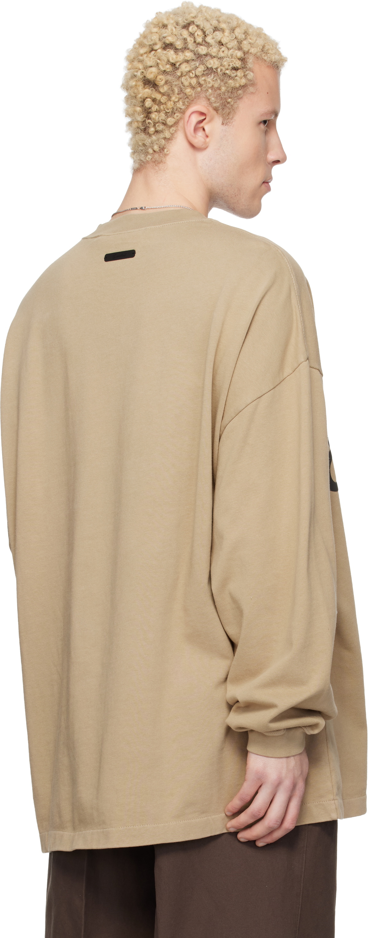 Fear of God ESSENTIALS Beige Training 90s Long Sleeve T-shirt