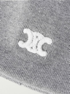 CELINE - Triomphe Logo-Embroidered Wool Beanie