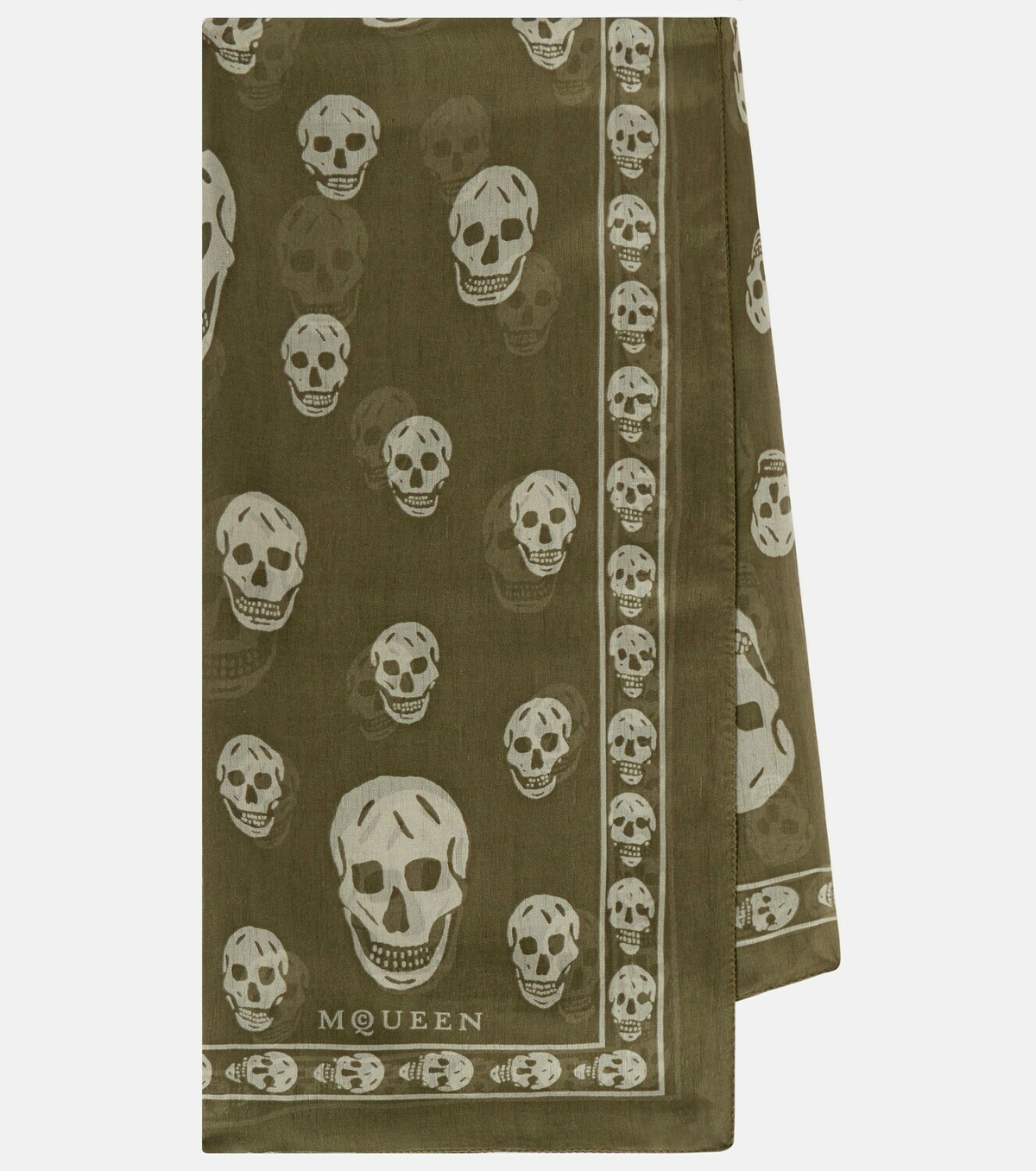 McQueen Printed silk scarf