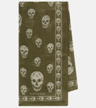 McQueen Printed silk scarf