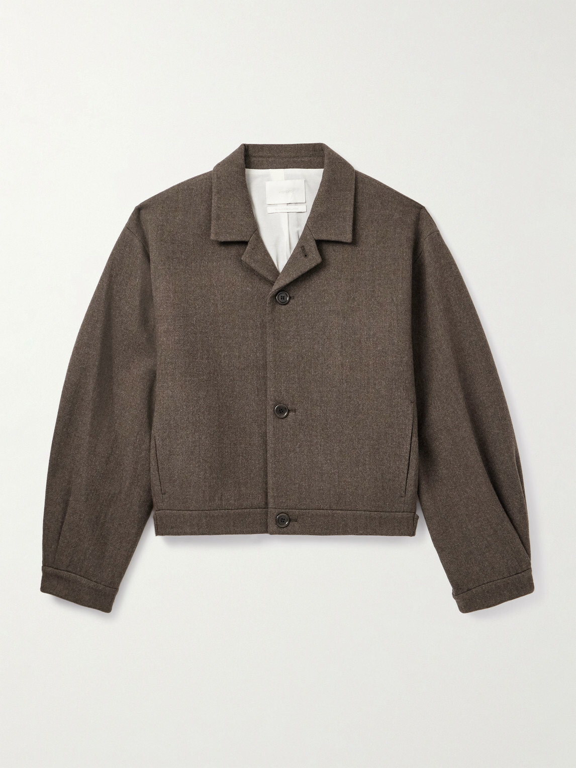 Amomento - Cropped Wool-Blend Jacket - Brown