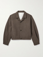 Amomento - Cropped Wool-Blend Jacket - Brown