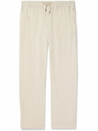 Mr P. - Edward Straight-Leg Garment-Dyed Linen Drawstring Trousers - Unknown