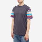 Missoni Men's T-Shirt in Navy/Blue/Violet