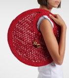 Jacquemus Spiaggia Small raffia top-handle bag