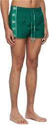 Dolce & Gabbana Green Graphic Swim Shorts