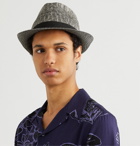 Paul Smith - Grosgrain-Trimmed Two-Tone Straw Trilby Hat - Neutrals