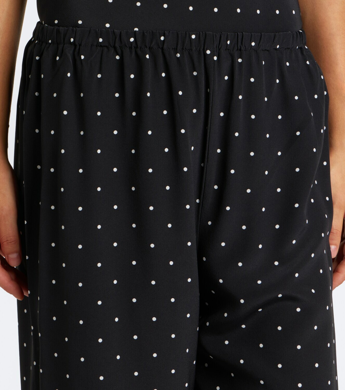 Asceno Austin polka-dot silk wide-leg pants