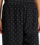 Asceno Austin polka-dot silk wide-leg pants