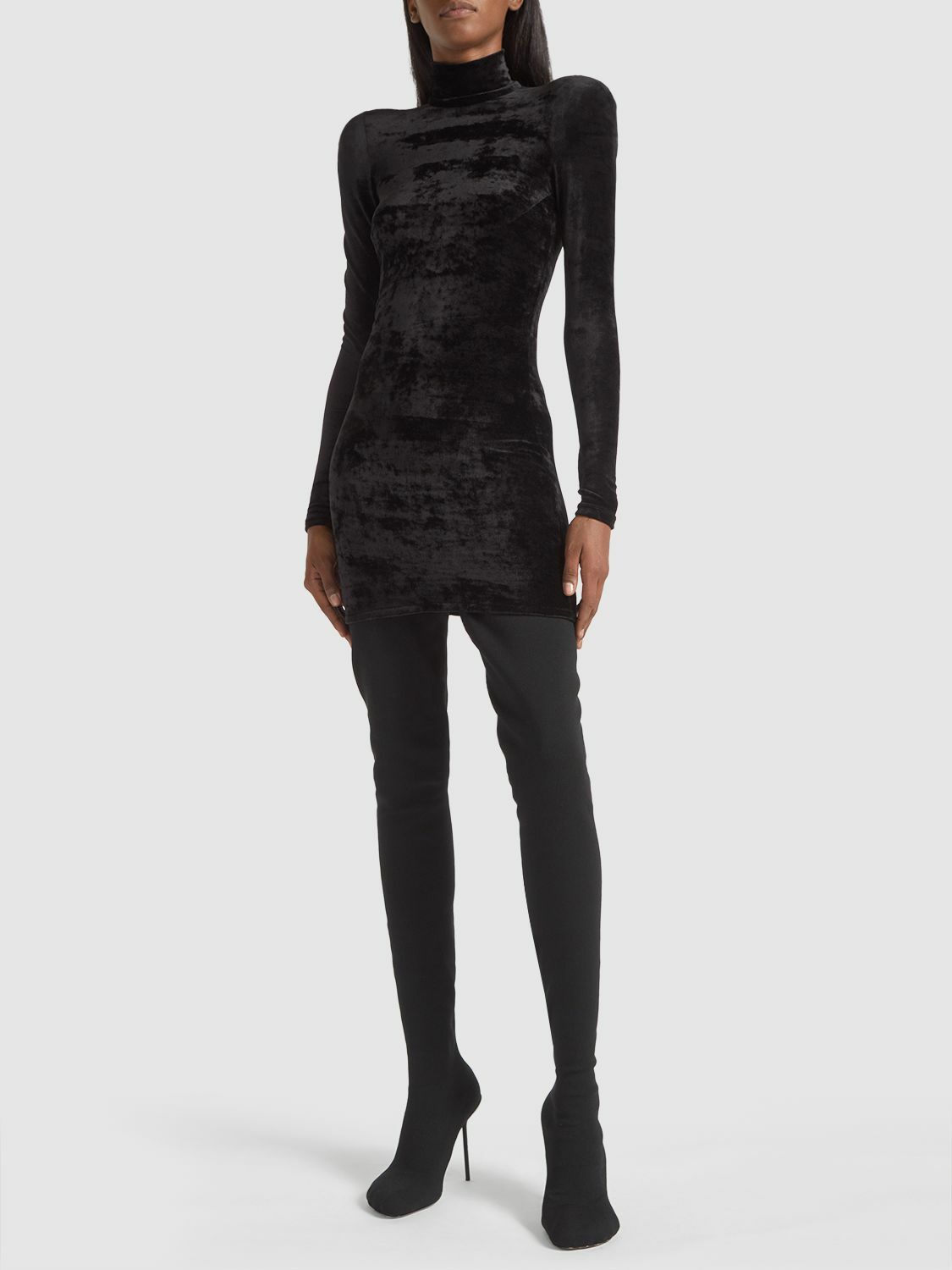 blue velvet balenciaga dress Balenciaga AW07 Grey Pinstripe Wool-Flannel Velvet-Lapel Blazer  Blogger  Armoire