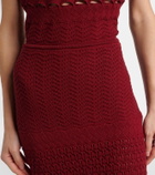 Elie Saab Cut-out knitted midi skirt