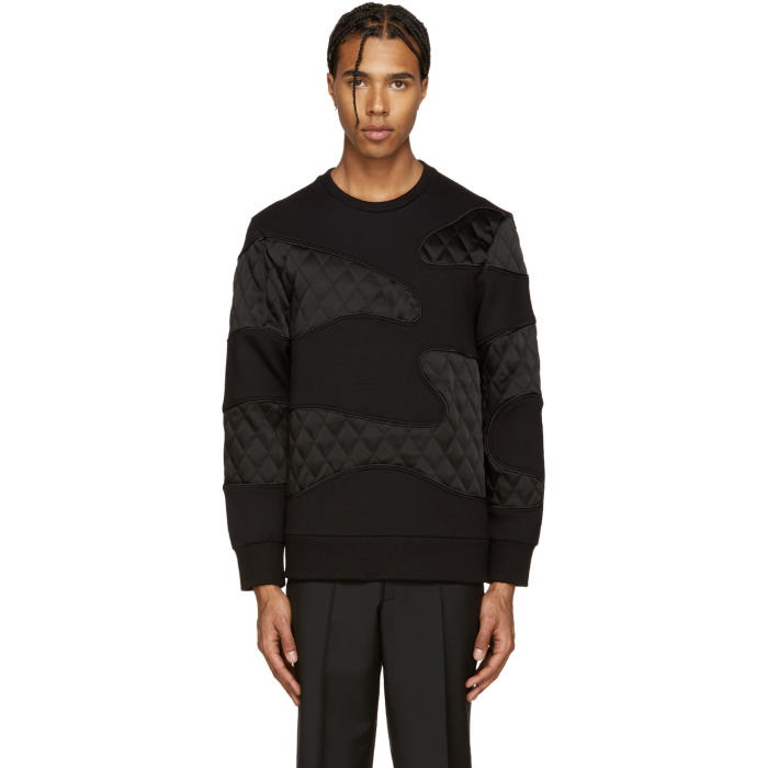 Photo: Neil Barrett Black Quilted Camo Pullover 