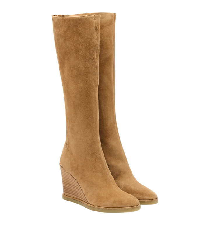 Photo: Aquazzura Saint Honoré suede knee-high boots