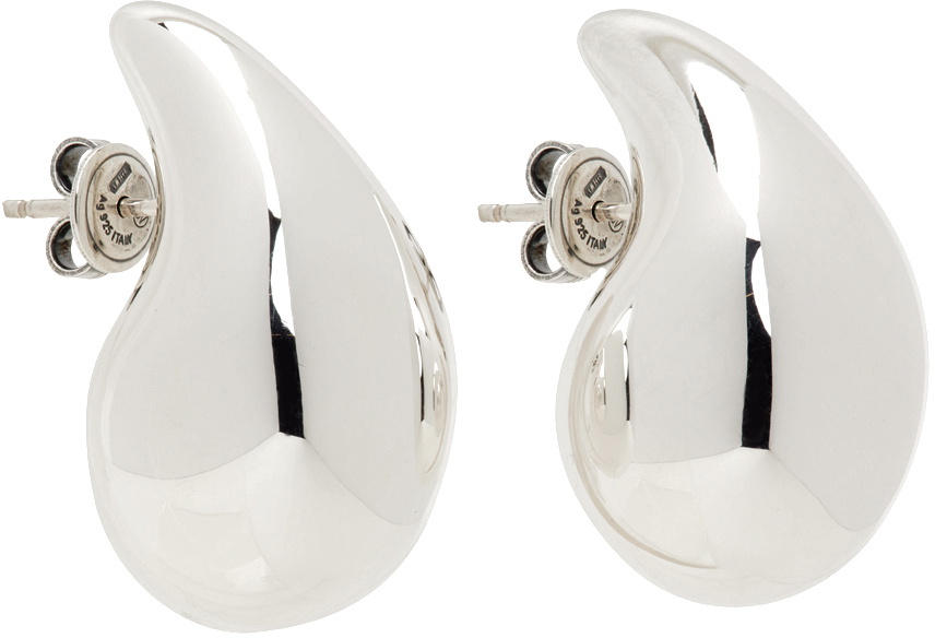Bottega Veneta Silver Small Drop Earrings