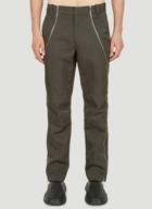 Zip Trousers in Khaki