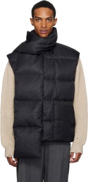 MM6 Maison Margiela Black Scarf Down Vest