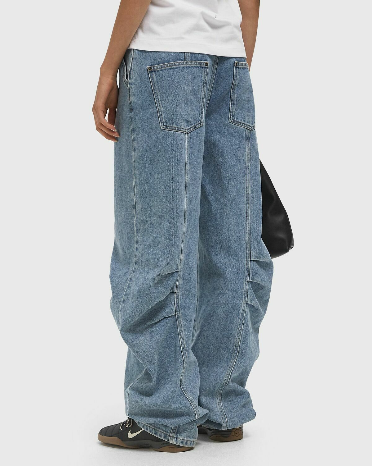 ROTATE Birger Christensen CARGO DENIM PANTS Blue Womens Jeans